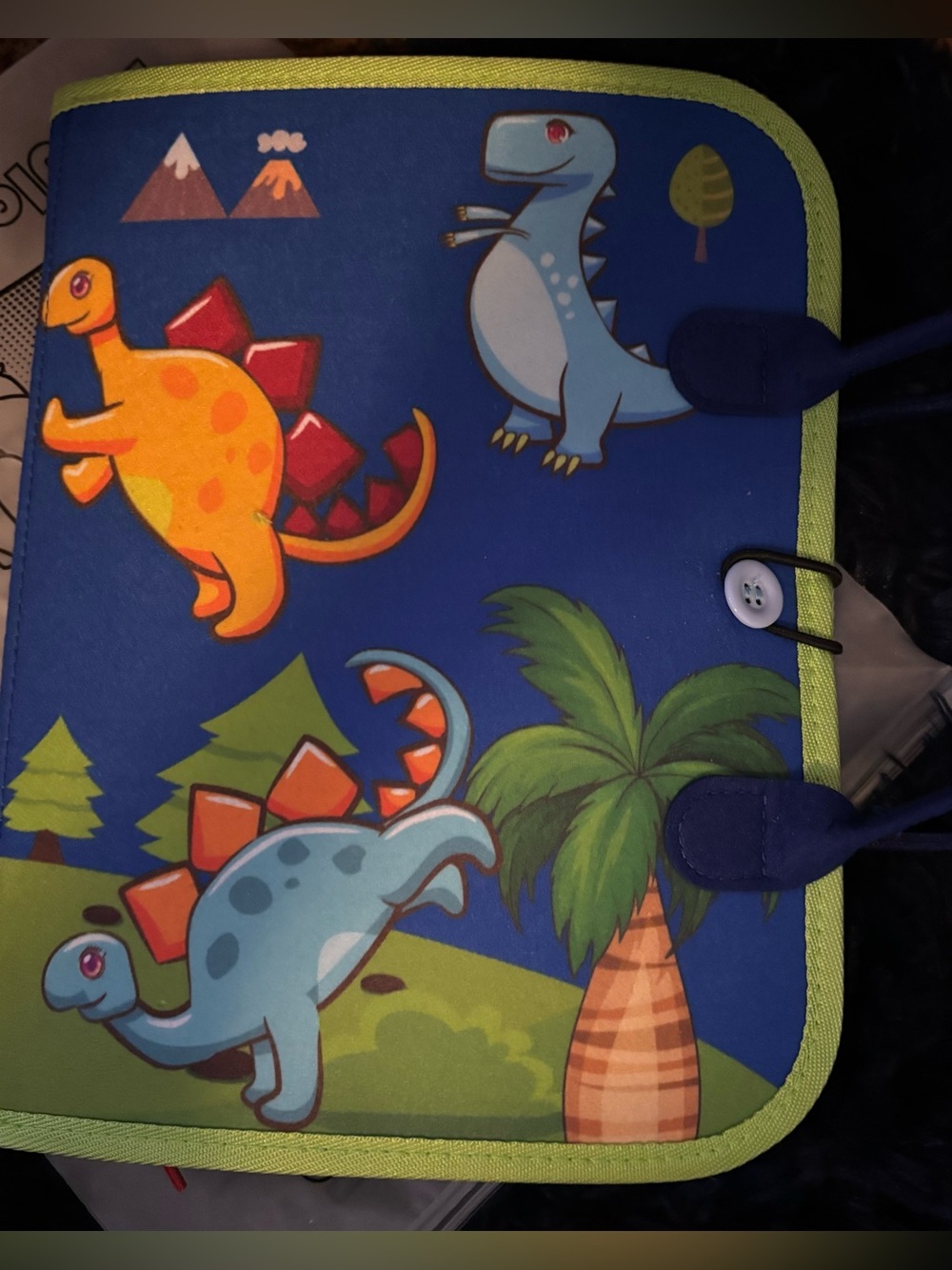 Winblo Toddler  Dino busy board - Blue/Green
